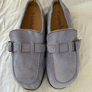 Lostisy Women's Lavender Suede Clogs